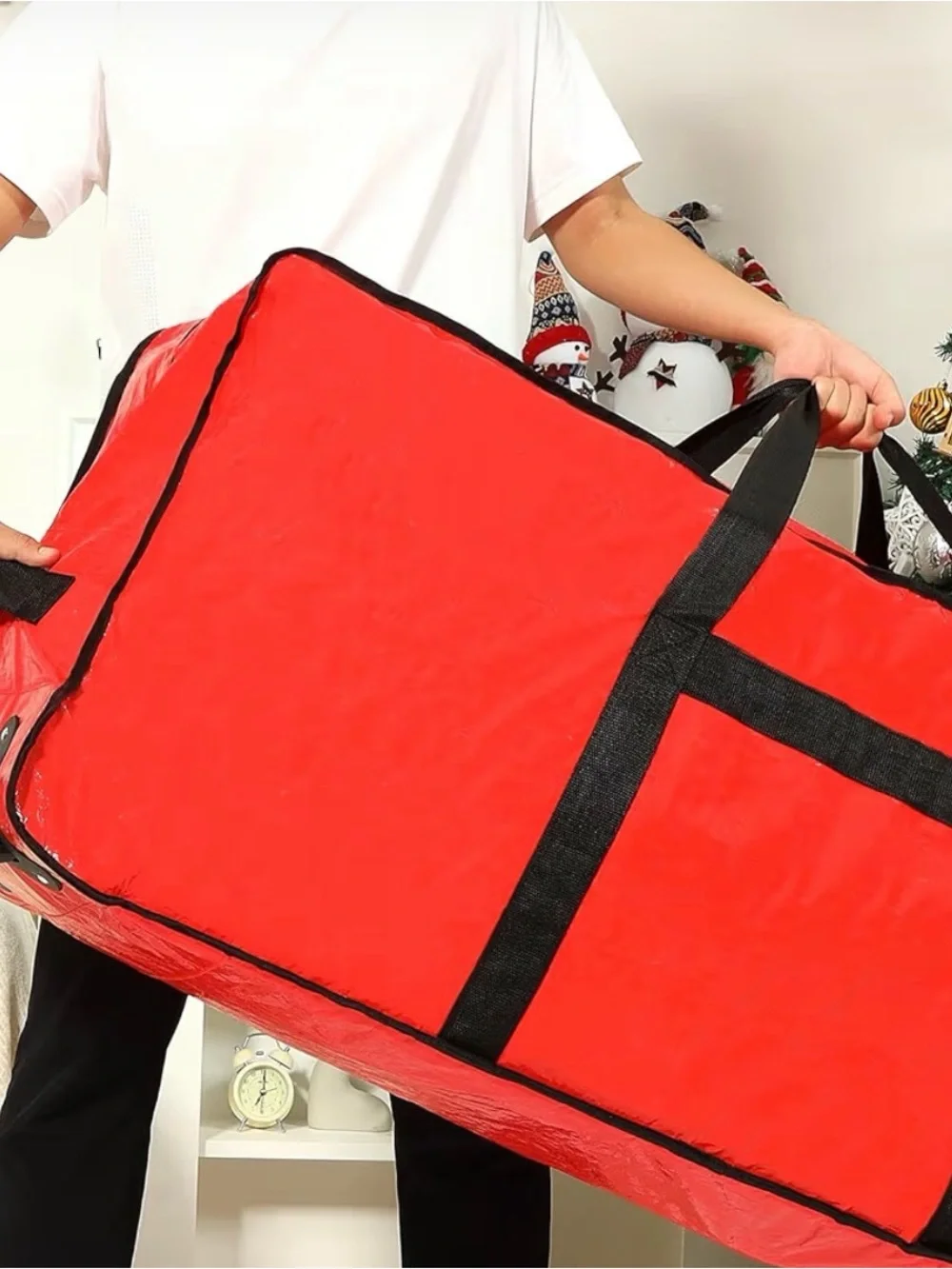 Red Christmas Tree Storage Bag with Wheels